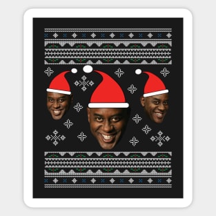 Christmas Ainsley Harriot Face Knit Pattern Sticker